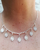 Collier Ethnique en Argent Grain de Cafe Femme