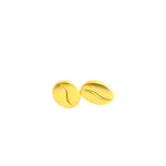 boucles d'oreilles grain de café dorées