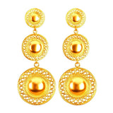 Boucles d'oreilles Trois Soleils Ethnique  (Or)