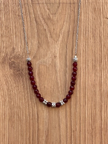 Collier Ethnique avec Pierres d'Agate (Argent)