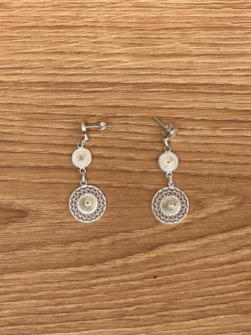 Boucle d'Oreille Femme en Argent Ethnique