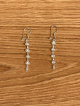 Boucles d'Oreilles Ethniques Fines Pendantes (Argent)
