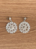 Boucles d'Oreilles Style Ethnique (Argent)