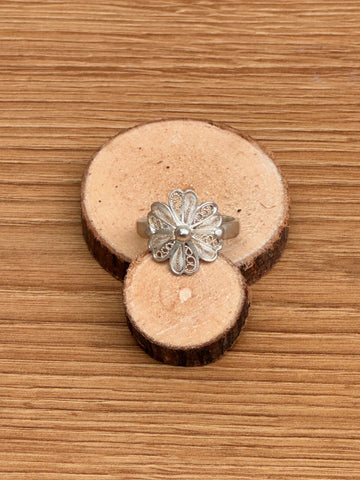 Bague en Argent Ethnique Fleur