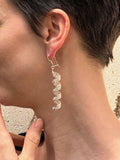 Boucles d'Oreilles Argent Massif Ethnique