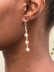 Boucles d'Oreilles Ethniques Boules Pendantes en Argent