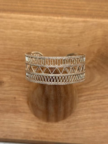 Bracelet Jonc Argent Femme Ethnique