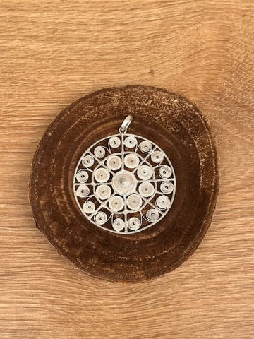 Gros Pendentif Ethnique (Argent)