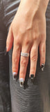 Bague Ethnique Gravée pour Femme en Argent